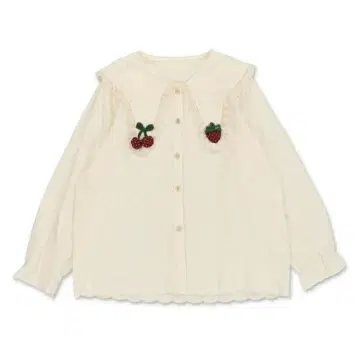 SPINNS 모리걸 코튼 레이스 블라우스