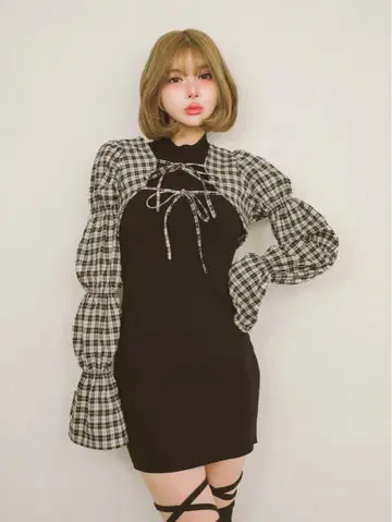 Darich 다리치 셔링 볼레로 미니 원피스 ( Free )