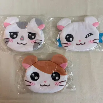꼬마햄찌 후와후와 페이스 파우치 가챠가챠 3종