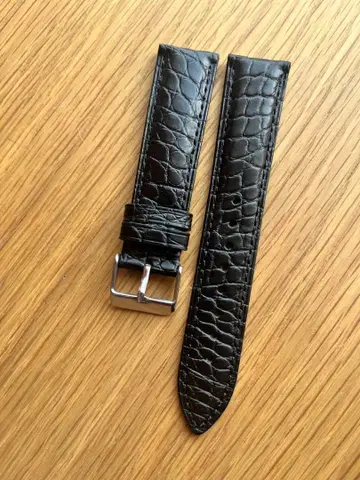 20mm 악어 가죽 벨트 블랙 남성용 손목시계용 9