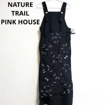 NATURE TRAIL PINK HOUSE 에이프런 원피스
