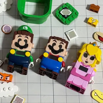 중고품 레고 LEGO 마리오 루이지 피치 본체 3체 세트