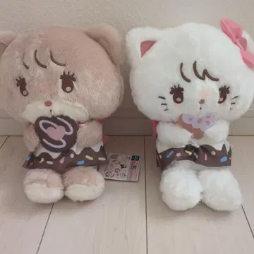 도넛 디자인 mikko x 산리오 BIG 봉제 인형 2개 세트