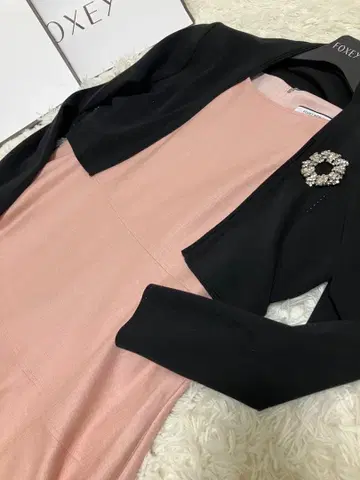 폭시 블랙 블랙 볼레로 숏