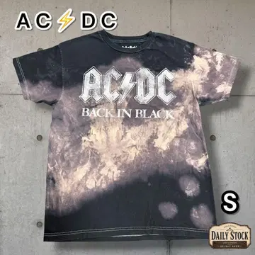 ACDC 타이 다이 티셔츠 BACK IN BLACK 블랙 S