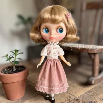 꽃토끼 미니 장미 원피스 (핑크) 브라이스, 리카짱, 체리짱