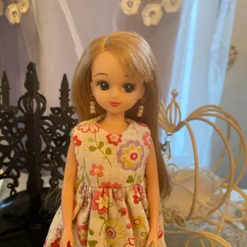 리카짱 인형 본체 꽃무늬 드레스