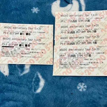 아라시 5 x 20 티켓 소지품