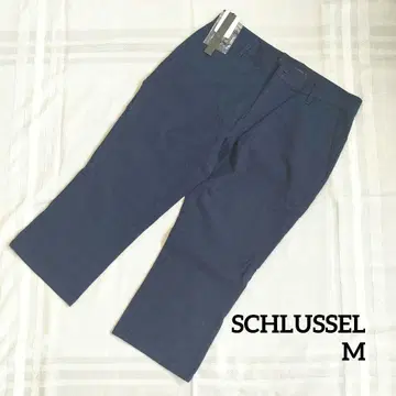 택 포함 새상품 SCHLUSSEL 네이비 슬랙스 7부 기장 M