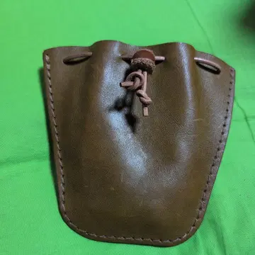 herz 그린 천연 가죽 파우치 벨트 파우치