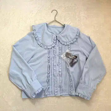 빅 사이즈 3L 프릴 옷깃 핀턱 블라우스 지뢰계 양산형 블라우스