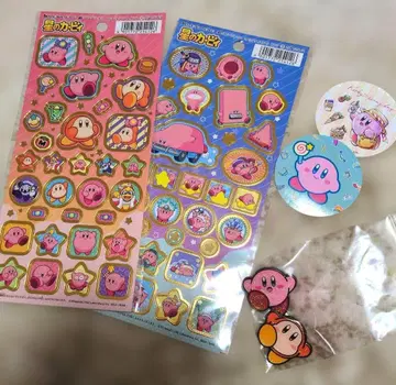 별의 커비 씰 & 스티커 & 핀 배지 세트