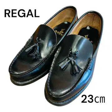 [새상품급] REGAL 리갈 태슬 로퍼 23cm 블랙 천연 가죽