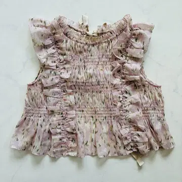 [ 새상품급 ] SNIDEL 백리본 셔링 블라우스 핑크 ( F792 )