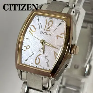 작동 시티즌 XC 여성용 손목시계 핑크 쉘 다이얼 토노형 콤비