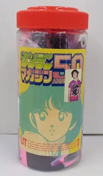 유니클로 MAJOR UT/T셔츠 시게노 고로 핑크 M사이즈 진한 핑크 M