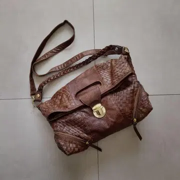 vintage real leather bag 2way y2k grunge