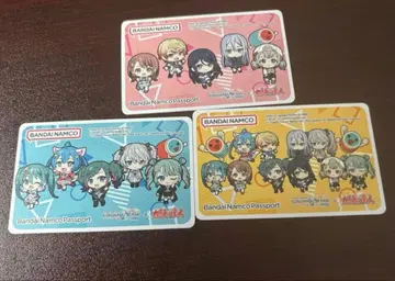 3종 세트 하츠네 미쿠 프로세카 태고의 달인 콜라보 바나패스포트 카드