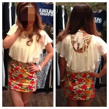 d.i.a. 화려한 꽃무늬 미니 원피스