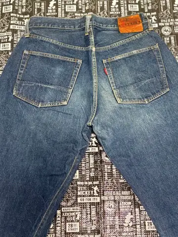 초기 EVISU U 없음 Lot2504XX No.2 빨간 귀 다크 네이비