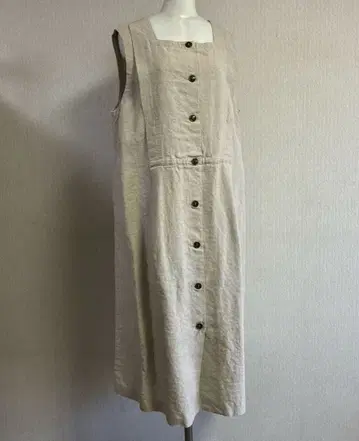 nest Robe 네스트로브 슬리브리스 베이지 셔츠 원피스 린넨