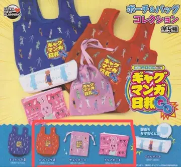 개그 만화 일기 새틴 파우치 에코백 빨간색 클리어 파우치 토끼짱