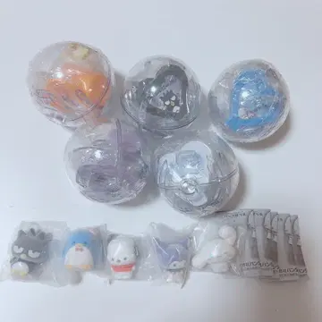 산리오 캡슐 지팡이 2 컴플리트 복슬복슬 플로키 인형 2 컴플리트