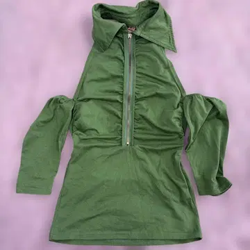 [ 초레어 ] d.i.a. 등 오픈 체인 장식 탑 카키 갸루 Y2K