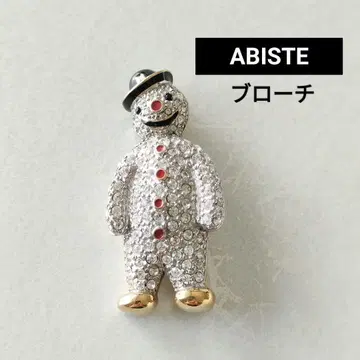 ABISTE 아비스테 눈사람 브로치 영국 큐빅