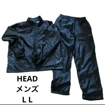 HEAD 윈드브레이커 상하의 셋업 블랙 남성용 L 사이즈