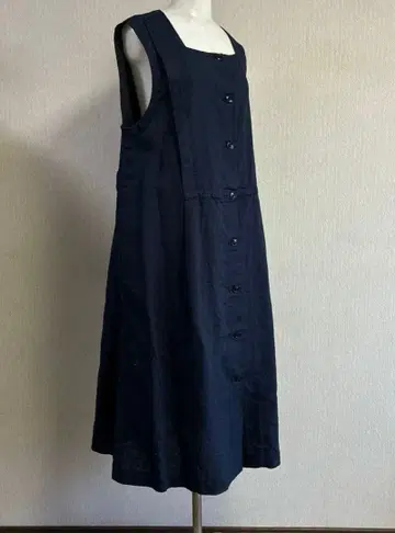 네스트로브 nest Robe 네이비 슬리브리스 무릎 기장 원피스 린넨