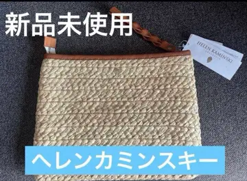미사용 새상품 헬렌 카민스키 라피아 클러치 백 카고백