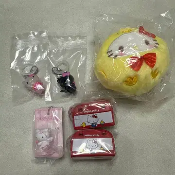 헬로키티 6종 세트 메지루시 액세서리 악마 꽃
