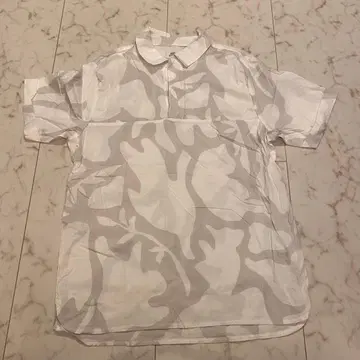 나이키SB 하프 버튼 셔츠 화이트 카모 XL 스트릿