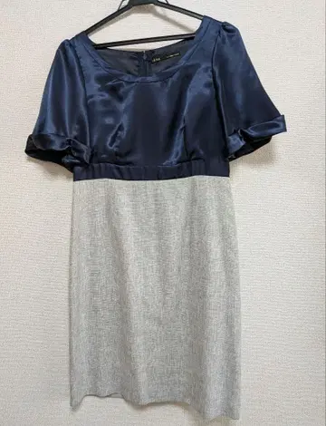 IENA 원피스 포멀 결혼식 네이비 실버 라메