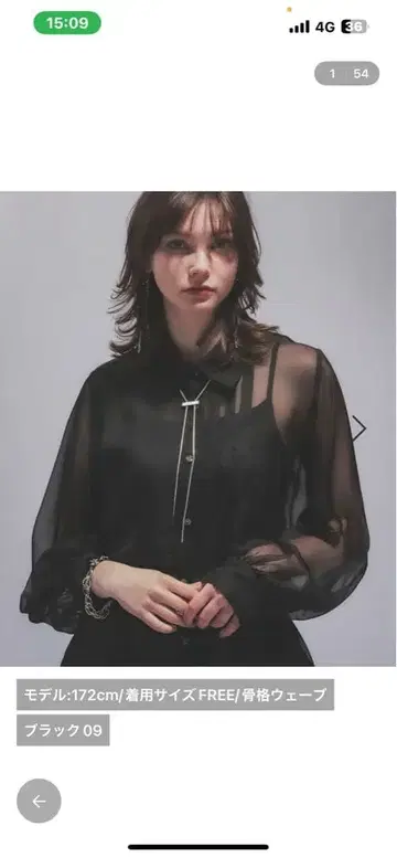 HARE 시어 플리츠 셔츠 블랙