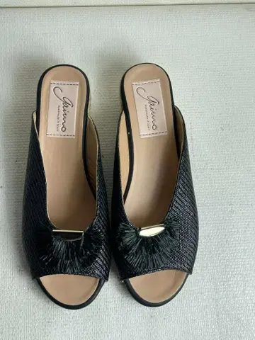 라피아 에스파드리유 뮬 gaimo (블랙)