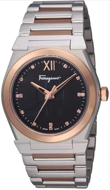 Ferragamo 손목시계 블랙/실버/로즈 골드