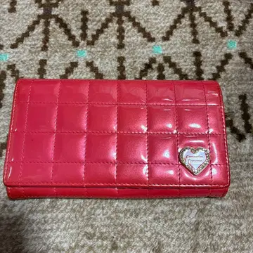 Samantha Thavasa 핑크 퀼팅 장지갑 하트 로고