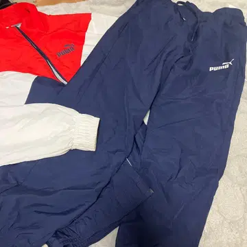 PUMA 저지 세트 M 빨간색/화이트/네이비