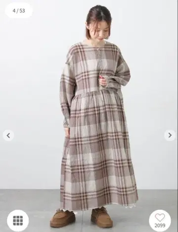 사만사 모스2 [ 크로스 x 리넨 ] 원피스 M