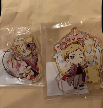 진격의 거인 미니 캐릭터 아크릴 스탠드 엘빈 아크릴 와이어 키링 세트