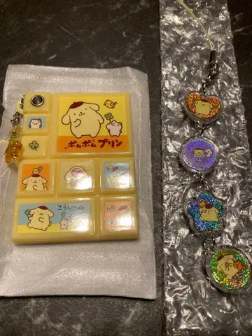 타일씰풍 미니 거울 오하지키씰풍 액세서리 폼폼푸딩