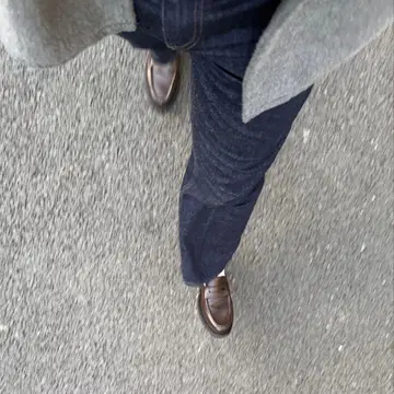 H&M 에이치앤엠 로퍼 청키 밑창 브라운 40