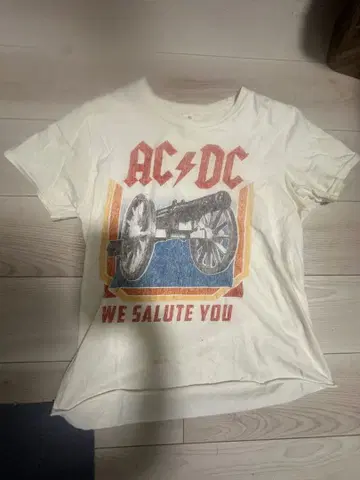 90s AC/DC 캐논 프린트 티셔츠