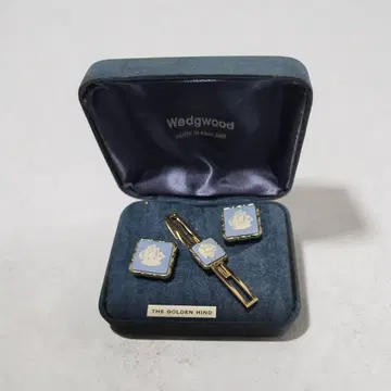 웨지우드 커프스 & 타이핀 세트 박스 포함