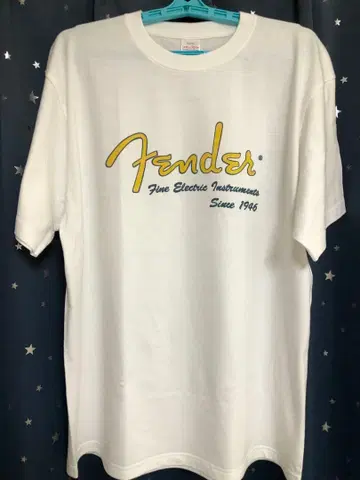 Fender 로고 T셔츠 화이트 XL 사이즈