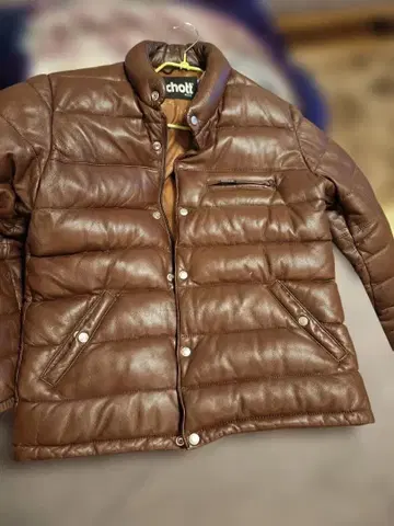 Schott 브라운 다운 자켓 L