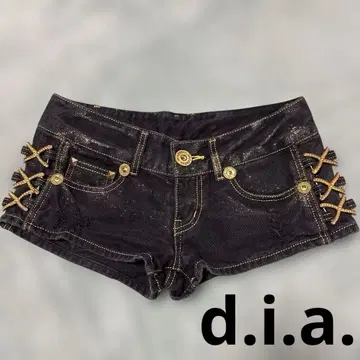 새상품급 d.i.a 다이아 블랙 데님 숏팬츠 y2k 갸루