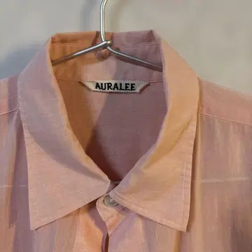 AURALEE 오라리 오르간디 셔츠 라이트 핑크